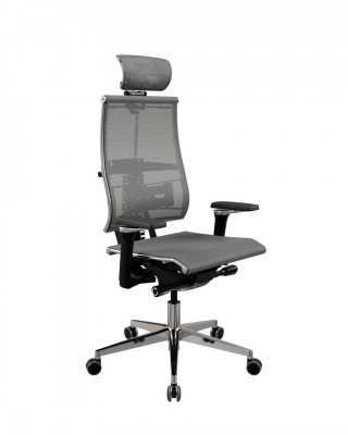 Кресло Samurai YOGA Y 4DF B2-5D - YM93 /Kc00/Nc00/D15P/H13mM-3D(M26.B35.G25.W03) (Серый-Тем.Серый)